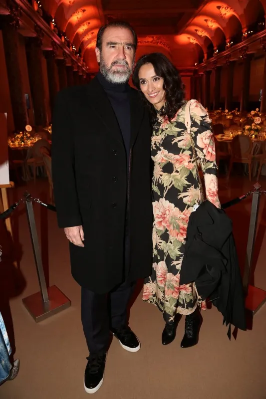 eric cantona and rachida brakni at 18th diner de la mode, sidaction party, in paris for aids association on january 23, 2020 photo by jerome domine abacapresscom , 717345 018 paris