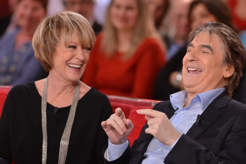 alice dona and serge lama at the taping of vivement dimanche on november 27, 2012 in paris, france photo by max colin abacapresscom , 671089 038 paris france