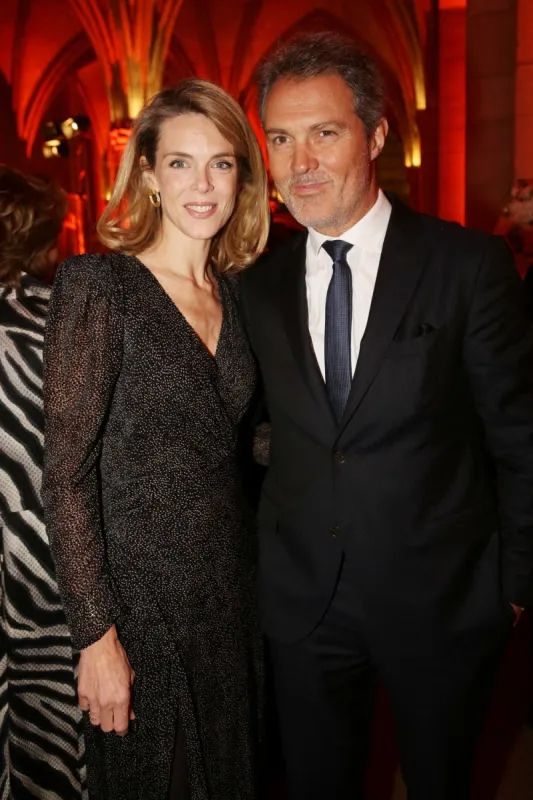 julie andrieu and her husband stephane delajoux attend the launch of the second worldwide itinerant competition for women orchestra conductors mawoma on march 09, 2020 in paris, france photo by jerome domine abacapresscom , 723340 023 paris