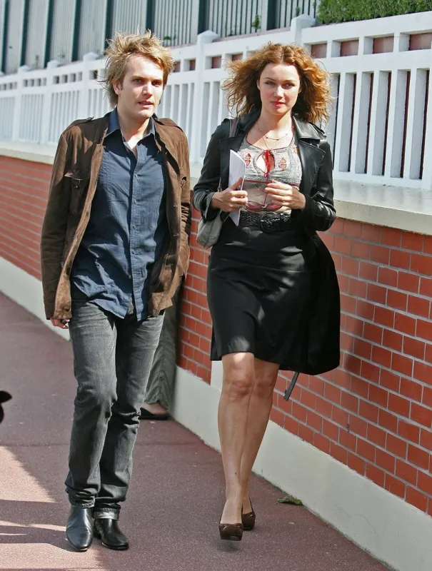 french writer florian zeller and french actress marine delterme walk the streets of deauville