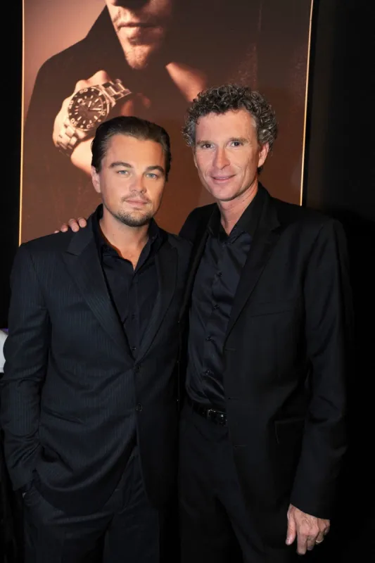 leonardo dicaprio and denis brogniart attending the tag heuer 150th anniversary party held avenue montaigne in paris, france on september 29, 2010 photo by tag heuer abacapresscom , 246081 010 paris france