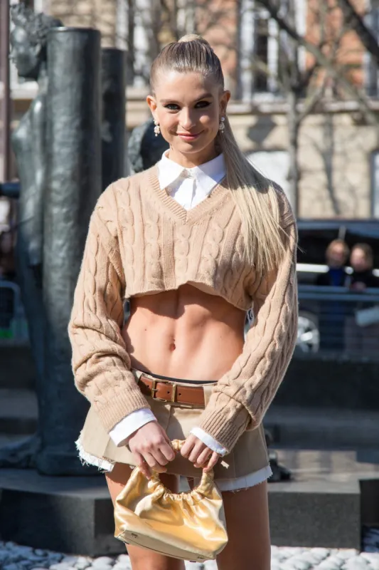 xenia adonts attends the miu miu womenswear fall winter 2022 2023 show as part of paris fashion week on march 08, 2022 in paris, france photo by nasser berzane abacapresscom , 801571 162 paris france