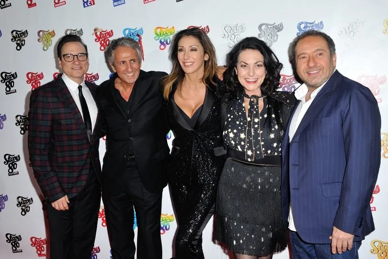 jean-marc genereux, richard anconina, sabrina salerno, lio and patrick timsit attending 'stars 80, la suite' paris premiere at l'olympia on december 5, 2017 in paris, france photo by alban wyters abacapresscom , 617565 003 paris france