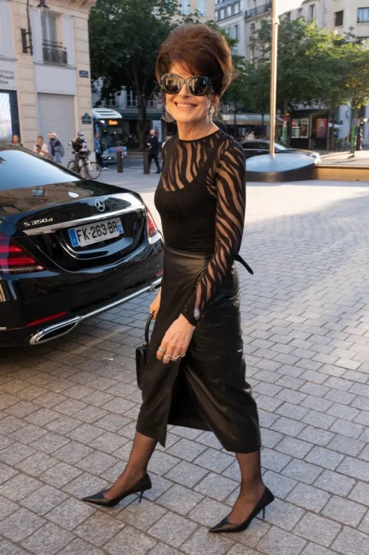 fanny ardant arrives for the dinner of the balanciaga fashion house as part of paris fashion week on july 07, 2021 in paris, france photo by laurent zabulon abacapresscom , 771836 001 paris france