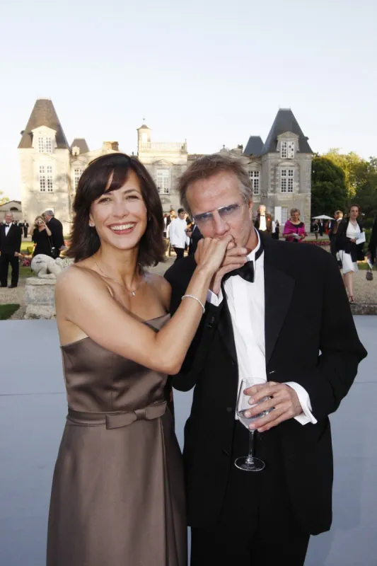 sophie marceau and christophe lambert attend the 'fete de la fleur' party - france