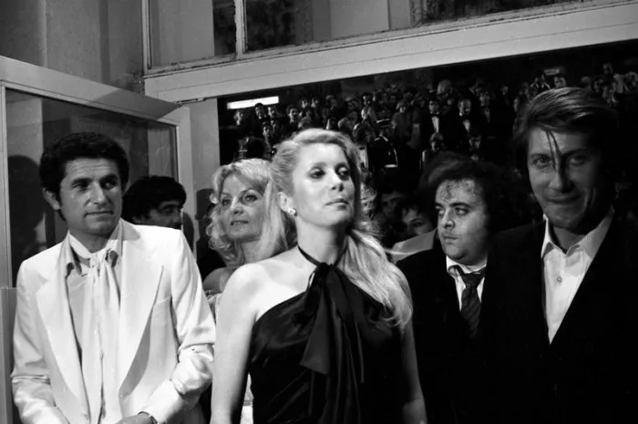 catherine deneuve, claude lelouch, jacques villeret and jacques dutronc during 32th cannes film festival on may 24, 1979 in cannes, france , 707879 018 cannes france
