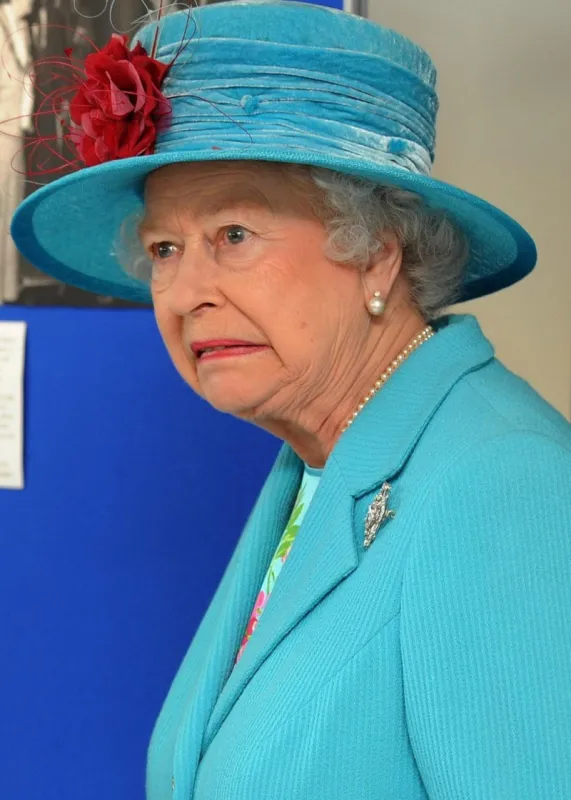 queen elizabeth ii watches tommy mattinson, the world gurning champion, during her visit to the breacon museum in whitehaven, cumbria, uk, on june 5, 2008 photo by arthur edwards pa photos abacapresscom