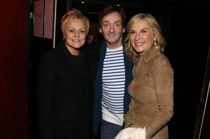exclusif - muriel robin, pierre palmade et michele laroque lors de la premiere de brillantissime au publicis cinema, a paris, france, le 15 janvier 2018 photo by jerome domine abacapresscom , 621728 001 paris