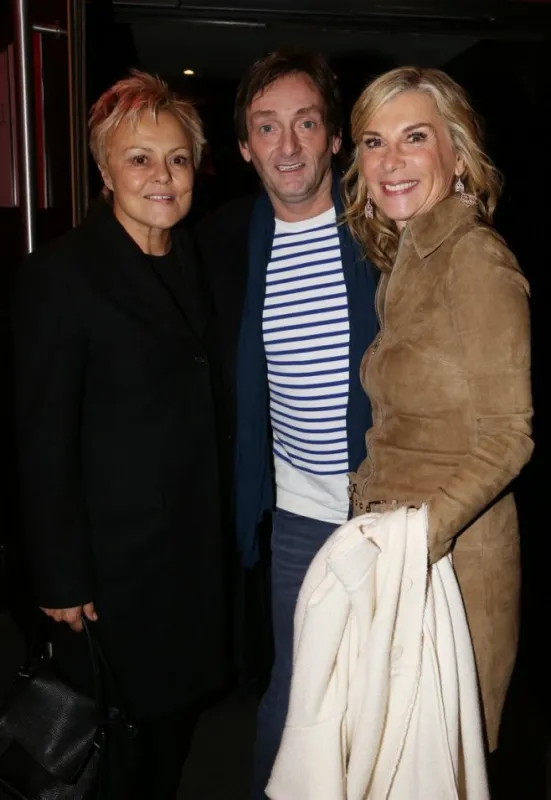 exclusif - muriel robin, pierre palmade et michele laroque lors de la premiere de brillantissime au publicis cinema, a paris, france, le 15 janvier 2018 photo by jerome domine abacapresscom , 621728 062 paris