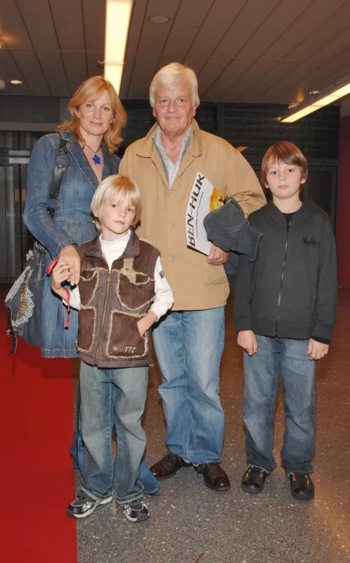 exclusive coverage french director jacques perrin and his family attend robert hossein's superproduction of 'ben-hur' at the 'stade de france' in saint-denis, near paris, france on september 26, 2006 photo by nicolas khayat abacapresscom