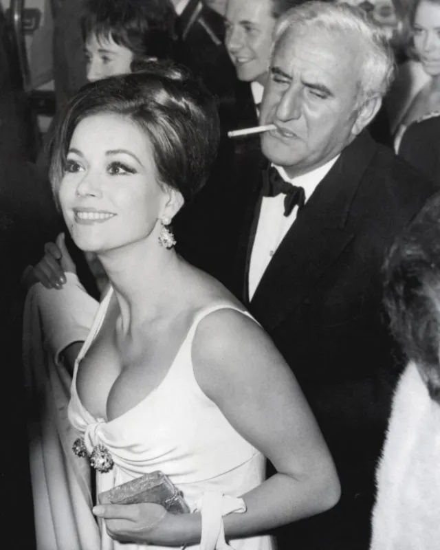 claudine auger and adolfo celi at the uk premiere of thunderball december 1965 photo by roy cummings photoshot abacapresscom , 713919 002 royaume uni united kingdom