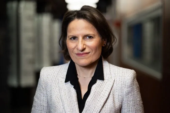 portrait of parti socialiste (ps) deputy valerie rabault during dimanche en politique on france 3 channel in paris on may 2, 2021 photo by raphael lafargue abacapresscom , 764150 004 paris france
