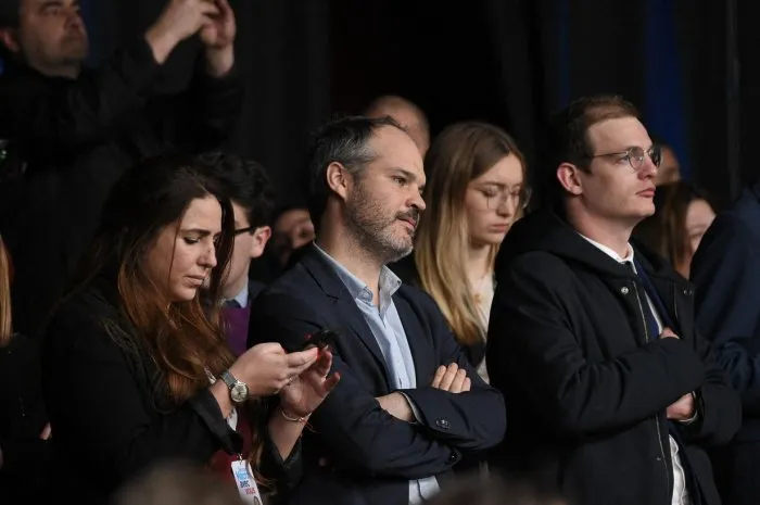 president macron presents his electoral program - aubervilliers