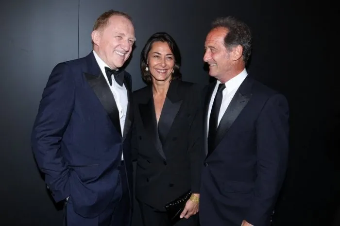 francois-henri pinault, vincent lindon and cecile duffau attending the kering women in motion dinner as part of the 75th cannes film festival, on may 22, 2022 in cannes, france photo by jerome domine abacapresscom
