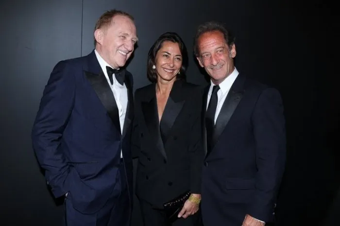francois-henri pinault, vincent lindon and cecile duffau attending the kering women in motion dinner as part of the 75th cannes film festival, on may 22, 2022 in cannes, france photo by jerome domine abacapresscom