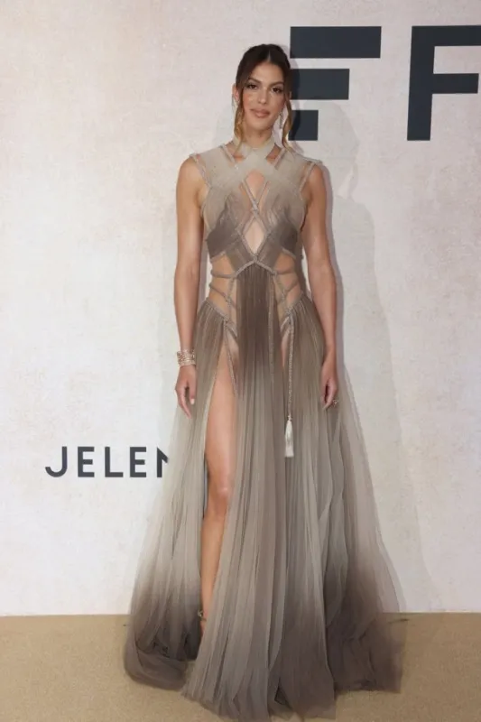 iris mittenaere attending amfar gala cannes 2022 at hotel du cap-eden-roc on may 26, 2022 in cap d'antibes, france photo by shootpix abacapresscom