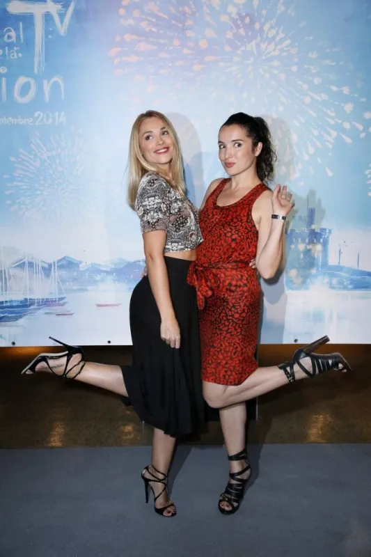 joy esther and isabelle vitari attending at the closing ceremony 16th festival of tv fiction in la rochelle, western france on september 14, 2014 photo by patrick bernard abacapresscom , 466166 050 la rochelle france