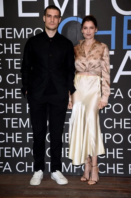 laetitia casta, louis garrel at che tempo che fa tv show in milan, italy, april 7, 2019 photo by abacapresscom , 678058 001 milan italie italy