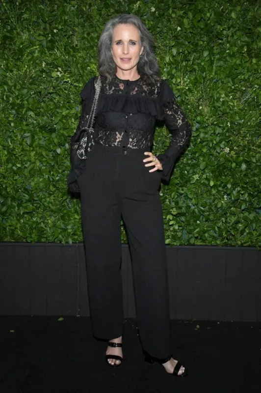 andie macdowell attends the 2022 tribeca film festival chanel arts dinner at balthazar in new york, ny, june 13, 2022 photo by anthony behar spus abacapresscom
