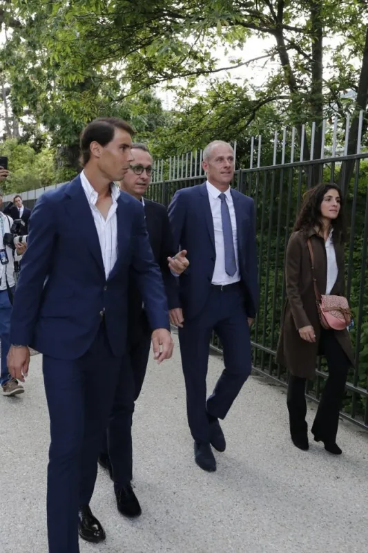 spain's rafael nadal and xisca perello leaving the french tennis open 2019 draw in roland-garros stadium on may 23rd, 2019 photo by henri szwarc abacapresscom <motcle99> roland garros roland-garros french open < motcle99> , 684434 047 paris france