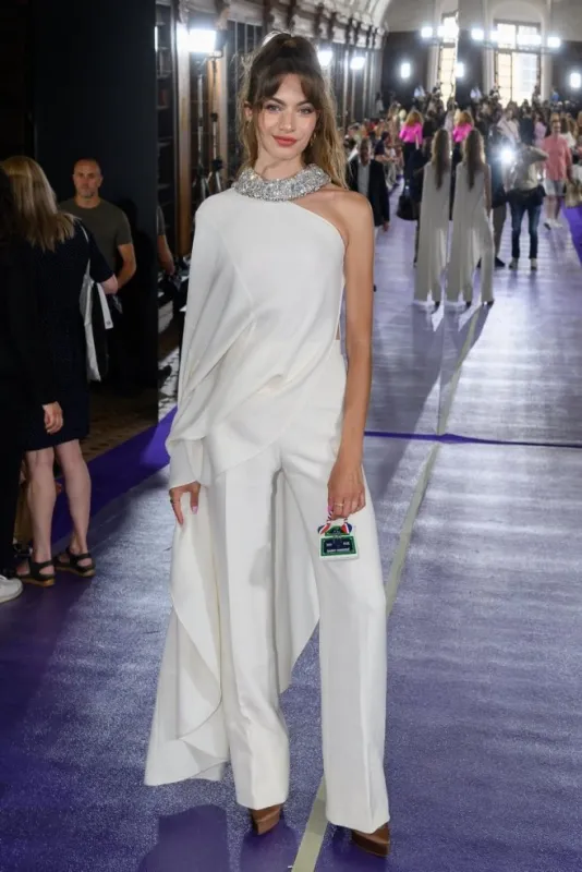 mara lafontan attends the alexis mabille haute couture fall winter 2022 2023 show as part of paris fashion week on july 05, 2022 in paris, france photo by laurent zabulon abacapresscom