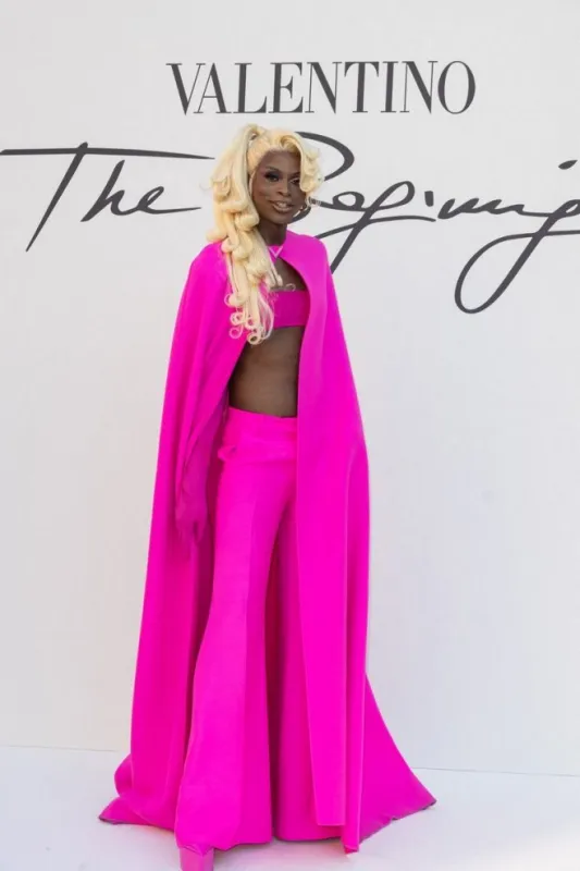 symone poses before valentino fashion show, held at trinità dei monti step, on july 8, 2022 in rome, italy photo by marco piovanotto abacapresscom