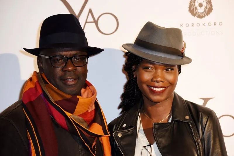 lilian thuram and kareen guiock attending the yao premiere at le grand rex in paris, france on january 15, 2019 photo by alain apaydin abacapresscom , 666185 032 paris france