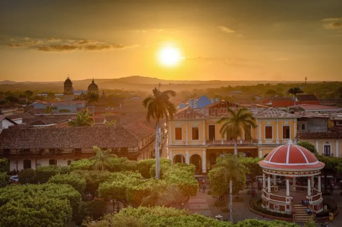 sunset over granada, nicaragua