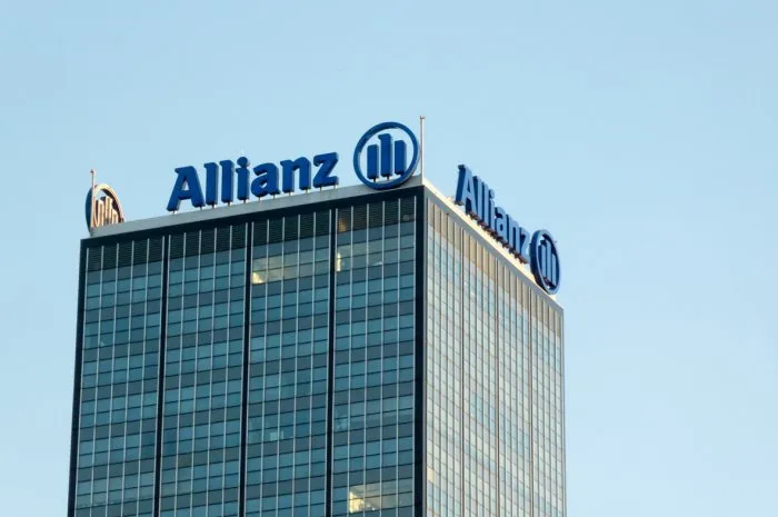 berlin, germany - may 5, 2018  financial and insurance group allianz logo founded in 1890 in berlin, allianz se is now headquartered in munich and is the largest german insurance company