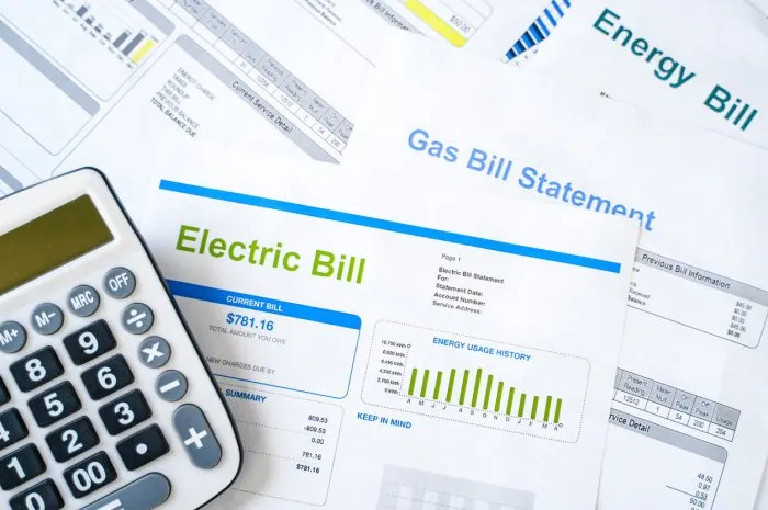 home electricity expenses and bill statement document