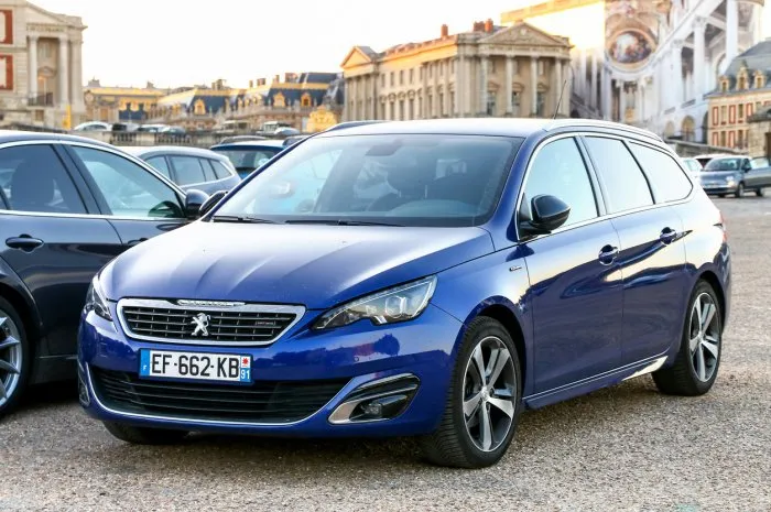 versailles, france - september 15, 2019  motor car peugeot 308sw in the city street