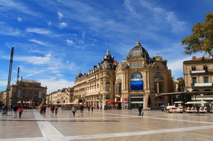 place de la comédie in montpellier, france