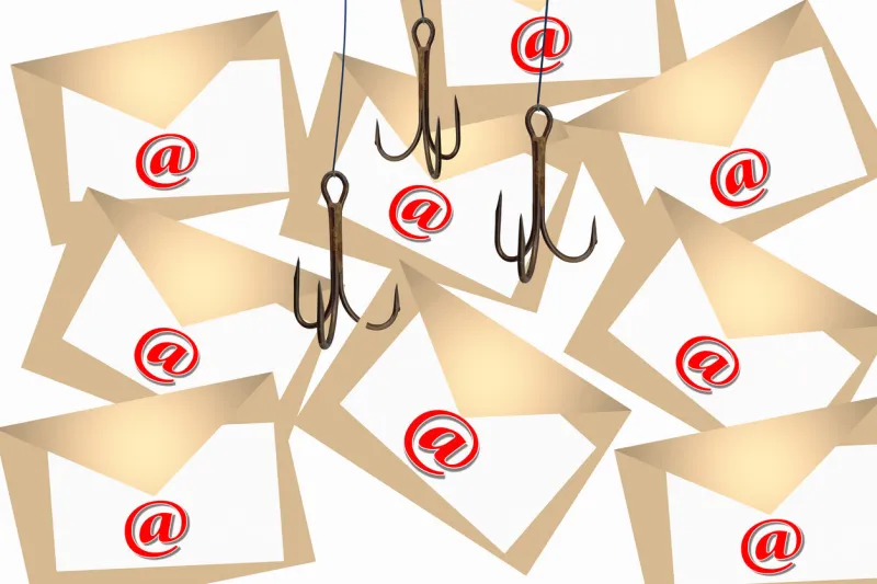 phishing attempt on mail and electronic fraud ransomware cyber security