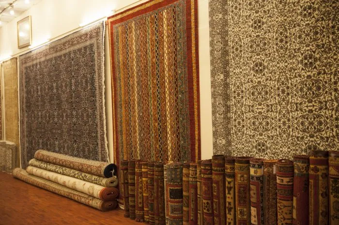different type of rugs in a room