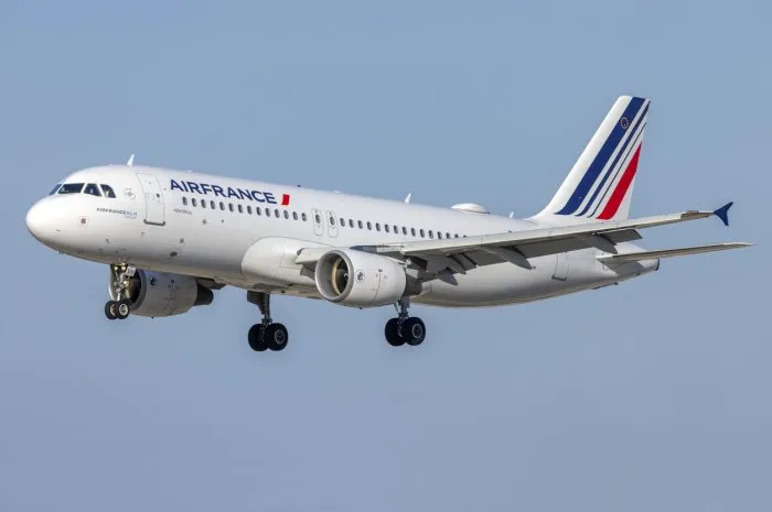 luqa, malta - july 5, 2021  air france airbus a320-214 (reg  f-gkxh) making the inaugural flight for the season to malta