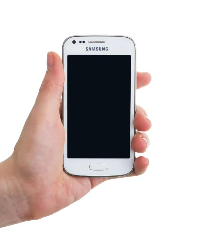 minsk, belarus - october 20, 2013  phone samsung galaxy ace 3 in a female hand