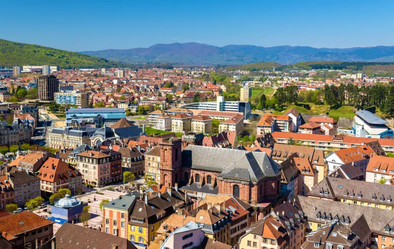 view of belfort from the citadel - france