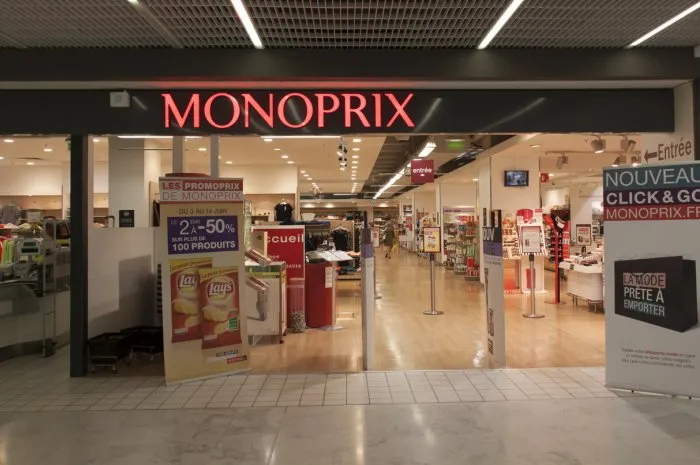 nancy,france-june 12, 2015  entrance of a monoprix a retail store in nancy france
