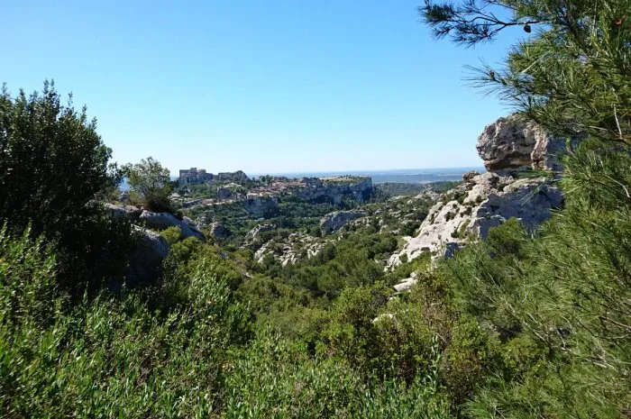 view on baux-de-provence in summer, alpilles, bouches-du-rhône, france