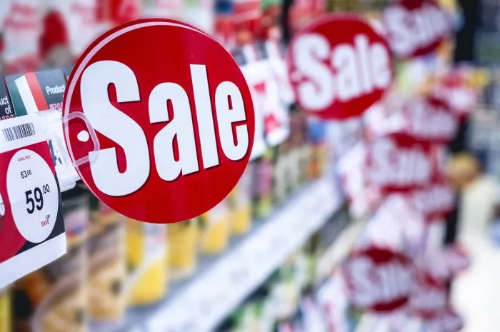 sale signage supermarket shelf marketing promotion discount sign in supermarket retail business