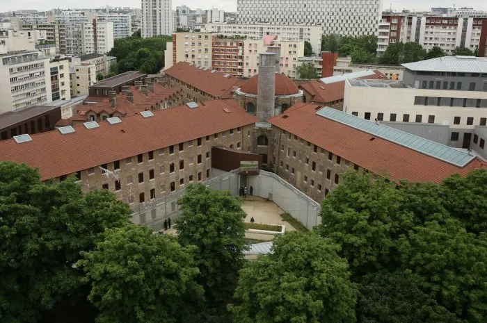 general view of parisian jail la santé - paris