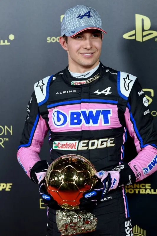 esteban ocon arriving at the ballon d'or ceremony at the theatre du chatelet on october 17, 2022 in paris, france photo by franck castel abacapresscom , 828666 096 paris france