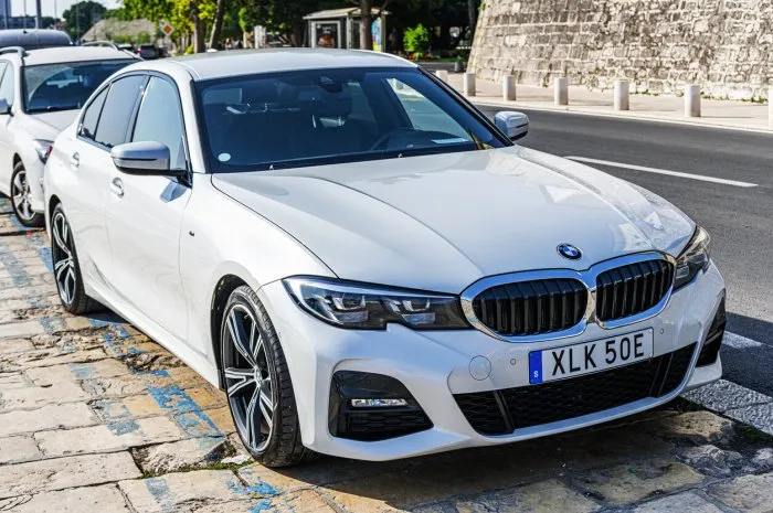 zadar, croatia - july 29, 2021  bmw m5 car in a parking lot in zadar, croatia