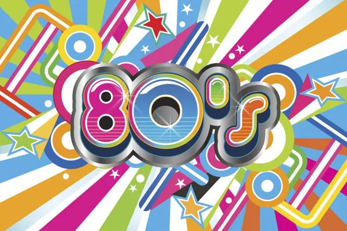 80's retro background life style vector illustration