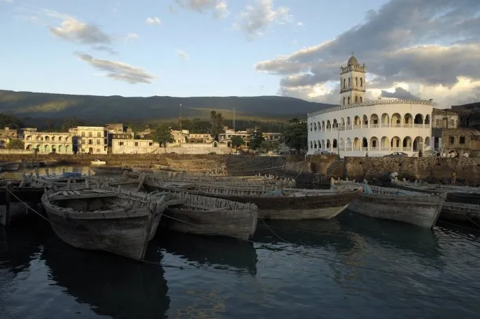 the port with dhows, moroni, grande comore, comoros
