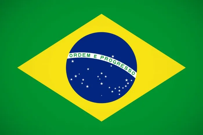 national flag of brazil with correct proportions and color scheme