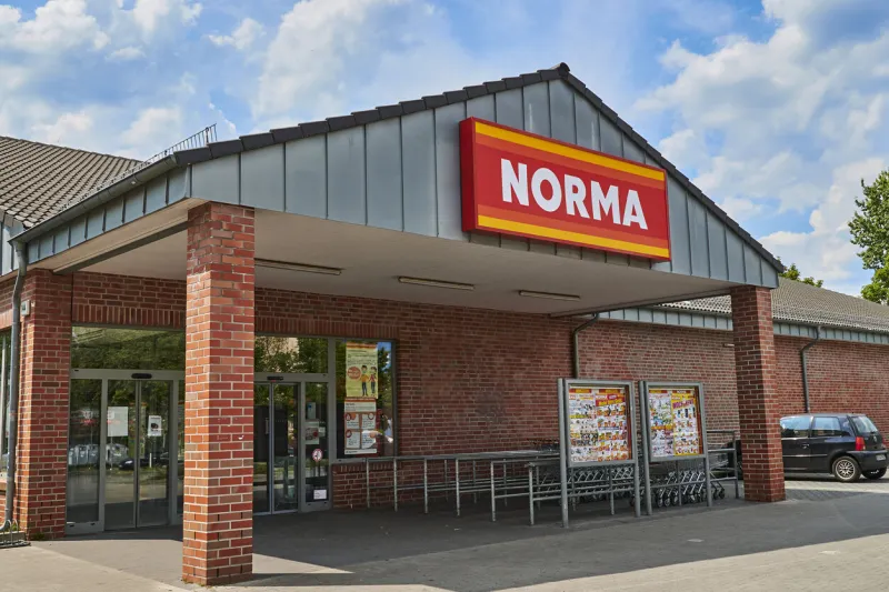 berlin, germany – july 19, 2020  berlin, germany - july 19, 2020  supermarket for food, beverage and household items in berlin, germany
