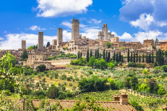 impressive medieval town,san gimignano,tuscany,italy