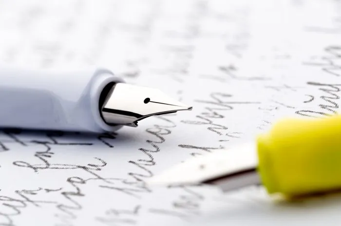 two fountain pens on a letter