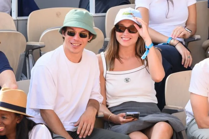 chloe jouannet and sandor funtek attend the 2023 french open at roland garros on june 6, 2023 in paris, france photo by laurent zabulon abacapresscom